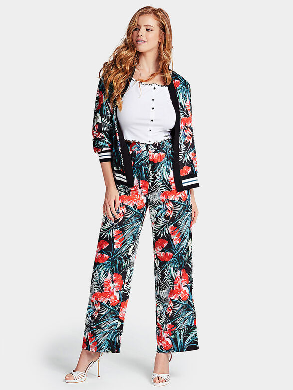 BLANCA Satin kimono with floral print - 2