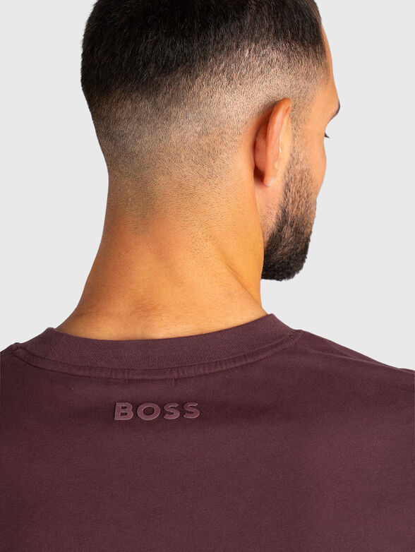 Cotton T-shirt with oval neckline - 4