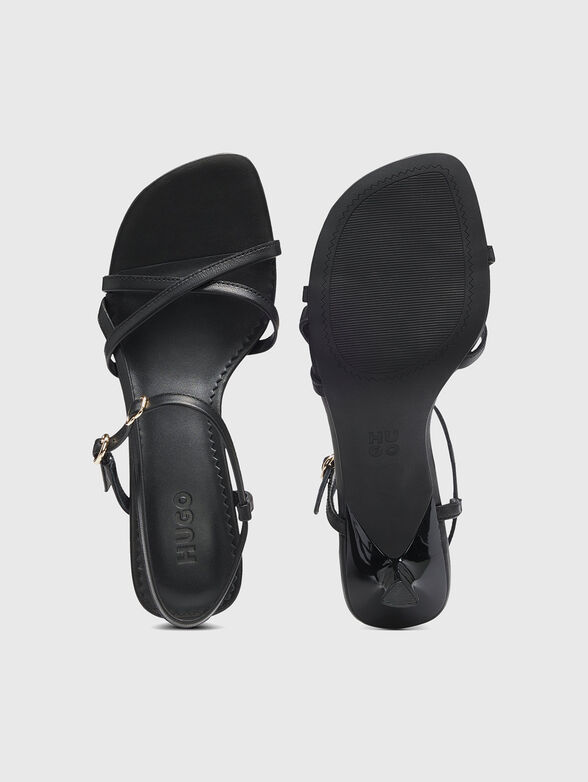 Leather heeled sandals - 6