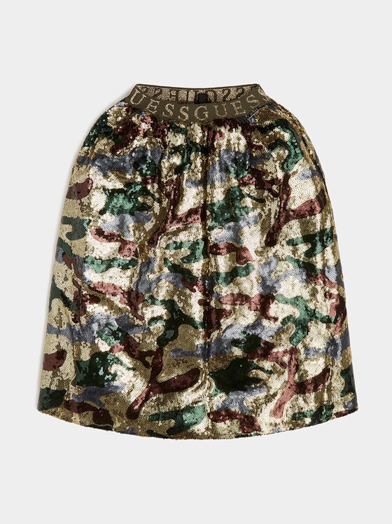 Skirt with camouflage design  - 1