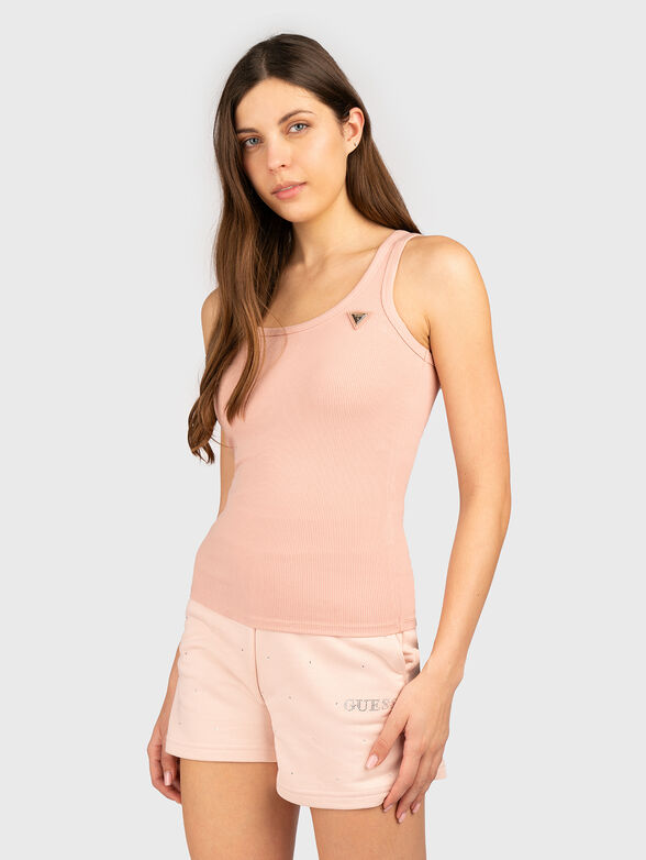 COLETTE beige рibbed top - 1