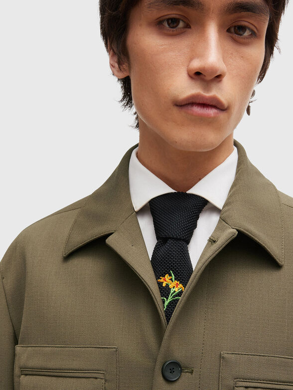 JULIANO black wool blend jacket - 4