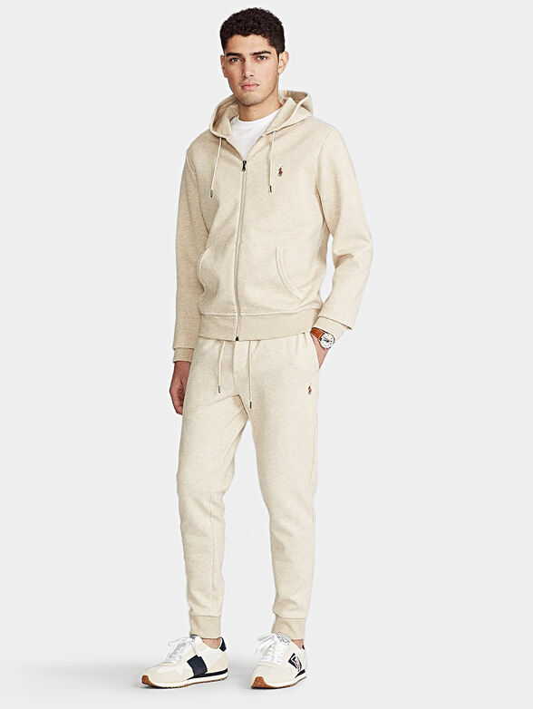 Sports pants in ecru color - 2