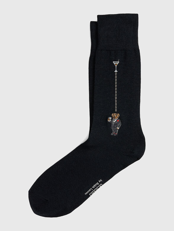 Wool blend socks with Polo Bear embroidery - 1
