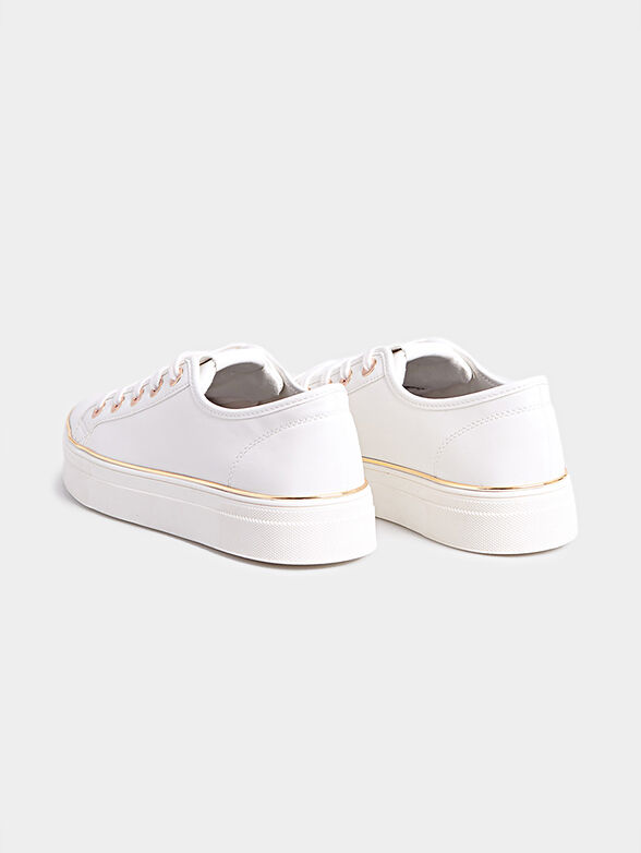 White sneakers with gold-tone details - 3