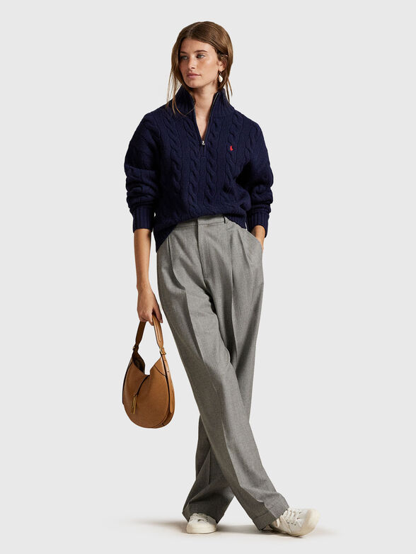 Wool and cashmere zip sweater - 2