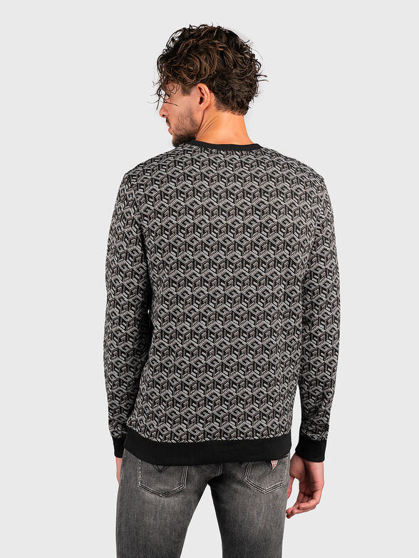Jacquard sweater with monogram pattern - 3