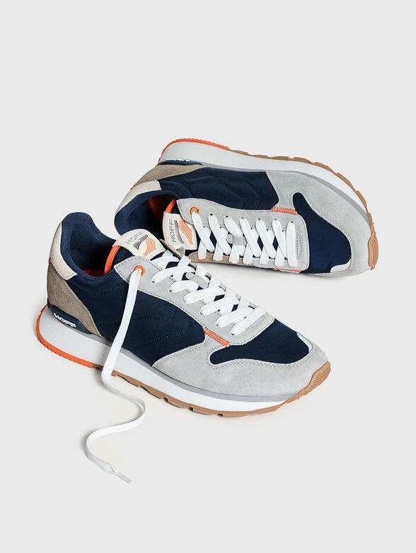 DELOS textile and suede sneakers - 1