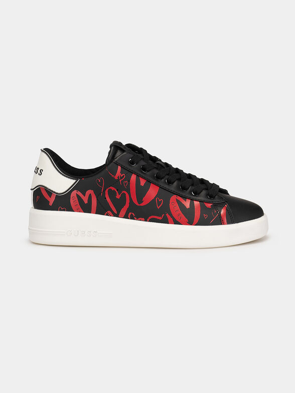 ROCKIES7 sneakers with red heart print - 1