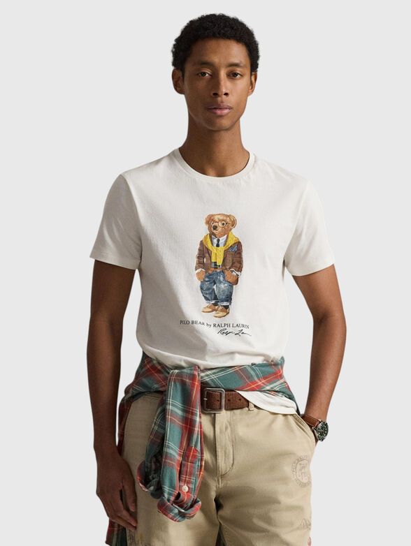 Cotton T-shirt with a logo accent - 1