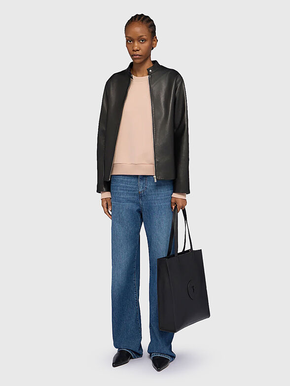 Black cotton sweatshirt - 2