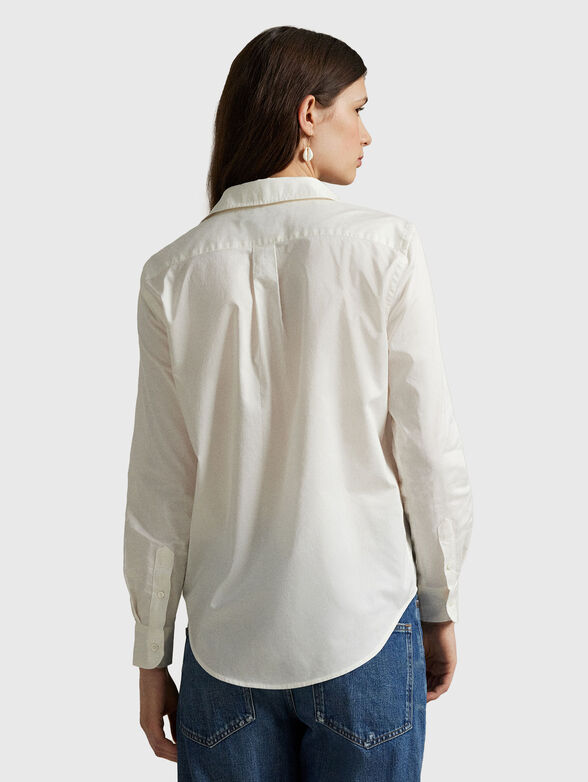 Cotton shirt with classic collar - 3