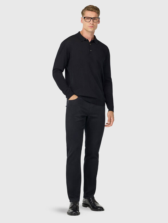 Jeans in dark blue color - 4