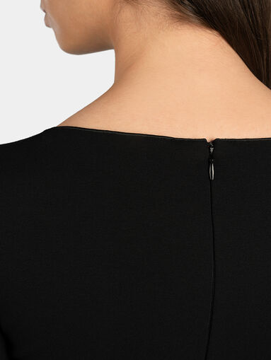 Drapped dress in black color - 4