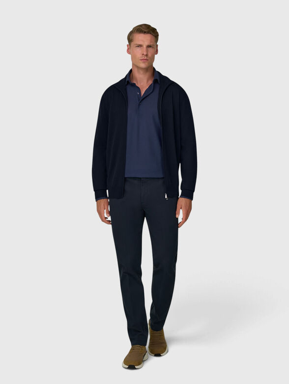 Navy wool cardigan - 3