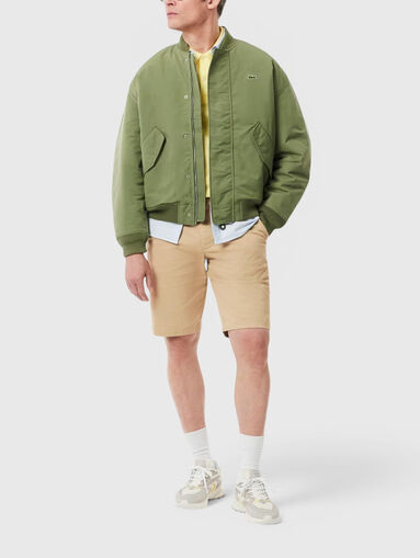 Beige chino shorts - 5