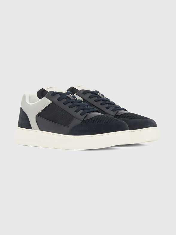 Dark blue sneakers with mesh details - 2