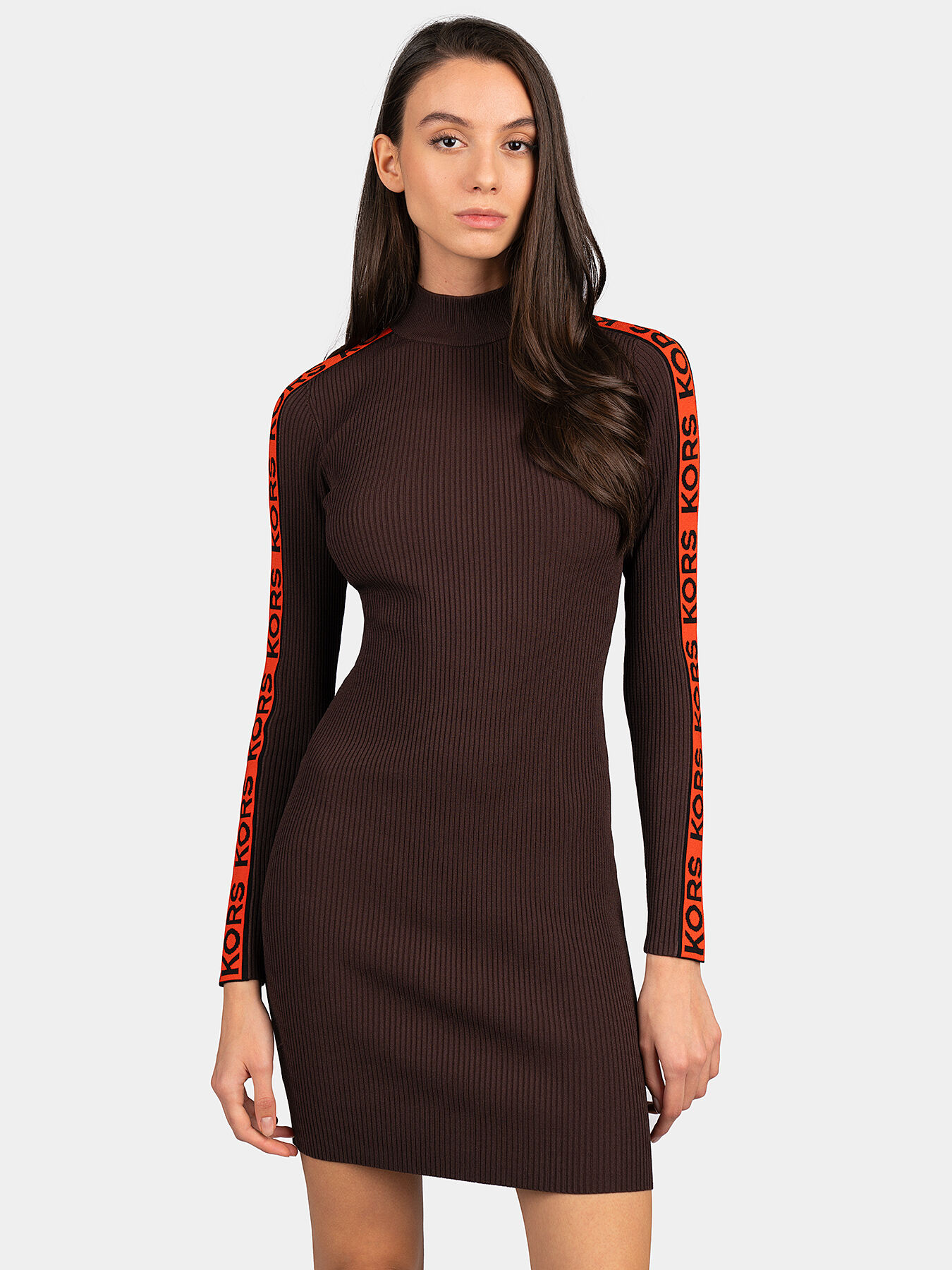 Michael kors long sleeve black dress sales