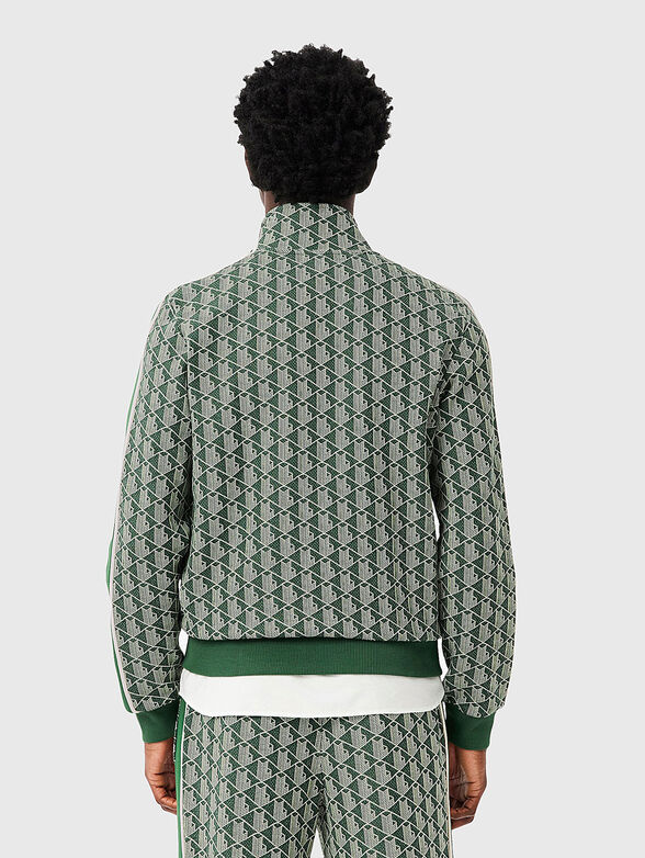 Sweatshirt with monogram print in brown - 3