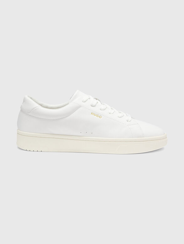 Sneakers with a gold logo  - 1
