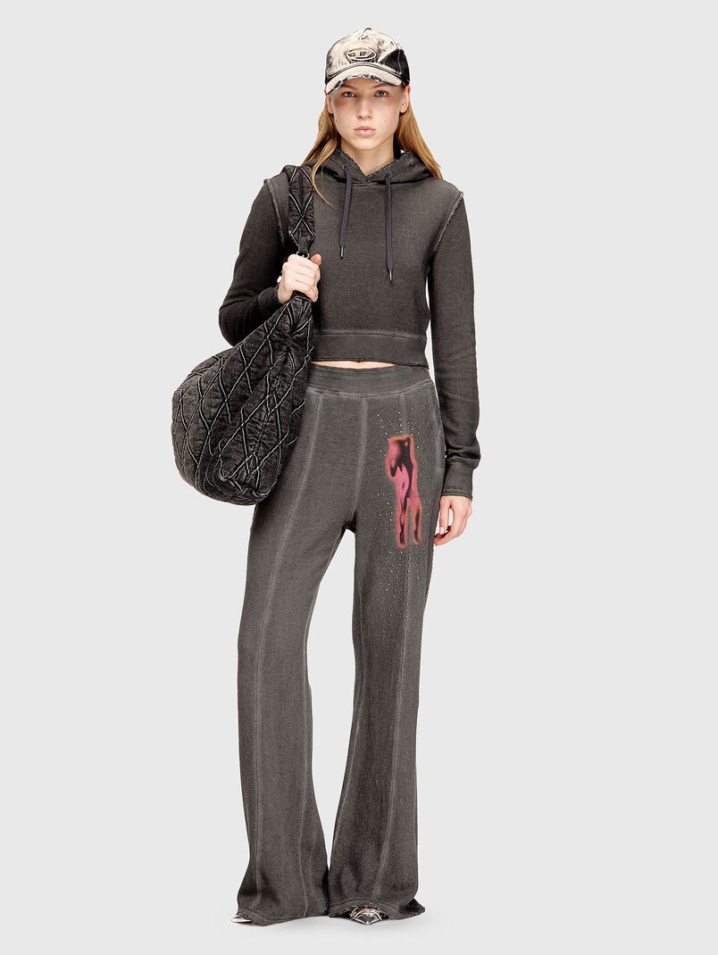 F-SLIMMY-HOOD-S3 sweatshirt with accent back - 3