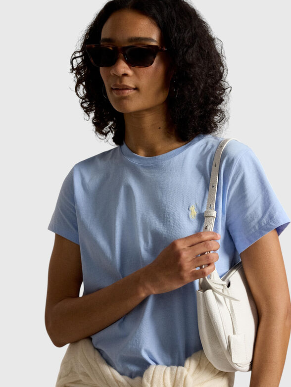 Cotton T-shirt with embroidered logo  - 4