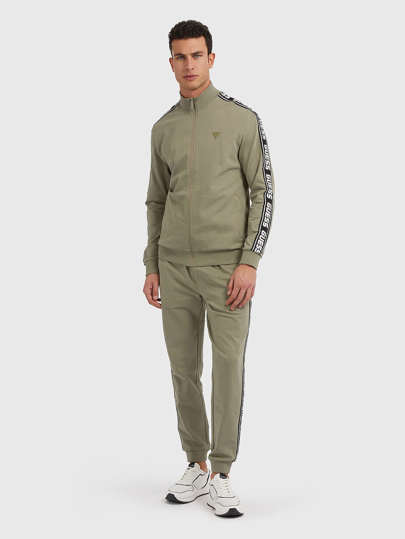 Black sports pants with logo edging - 3