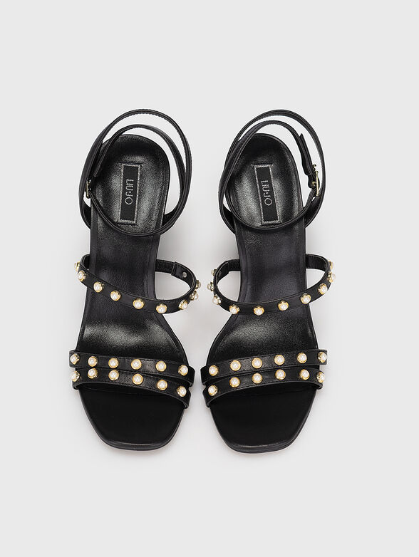 SERENA 03 sandals with embossed logo heel - 6