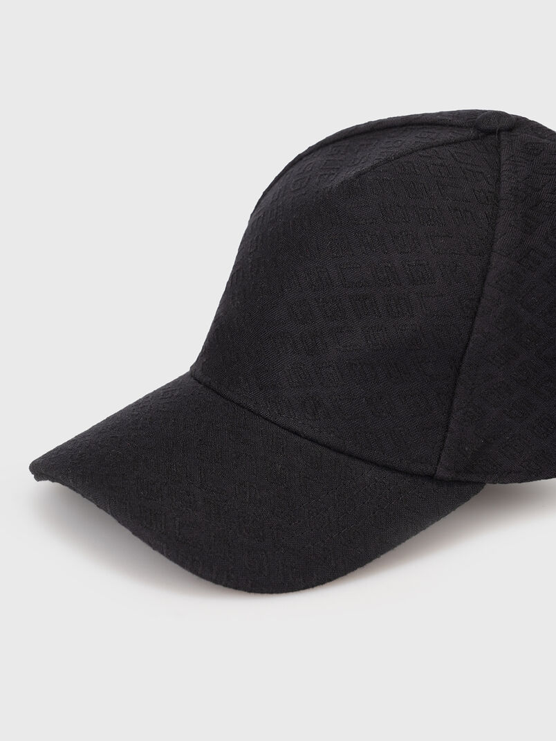 Black baseball cap with monogram - 3