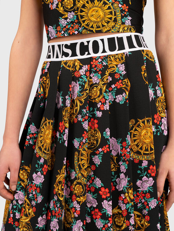 Skirt with floral print - 4
