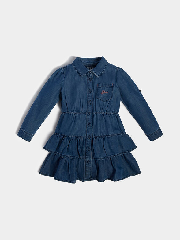 Denim dress with neat ruffles - 1