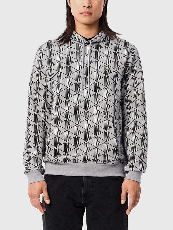 Sweatshirt with hood and print - 1