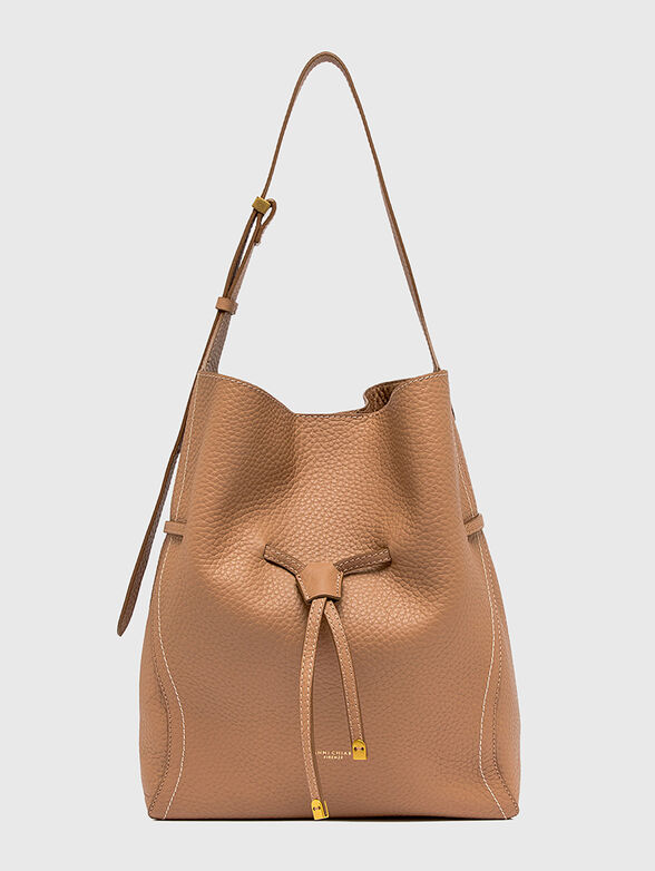 SIENNA leather bag in beige - 1