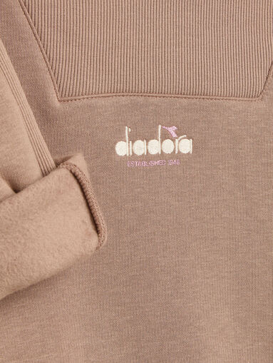 Beige hooded sweatshirt - 4