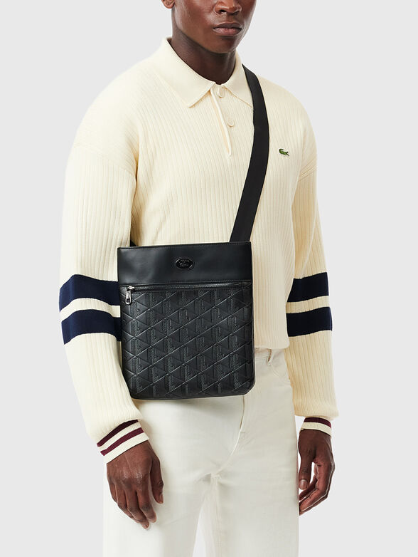 Black crossbody bag with monogram logo - 2