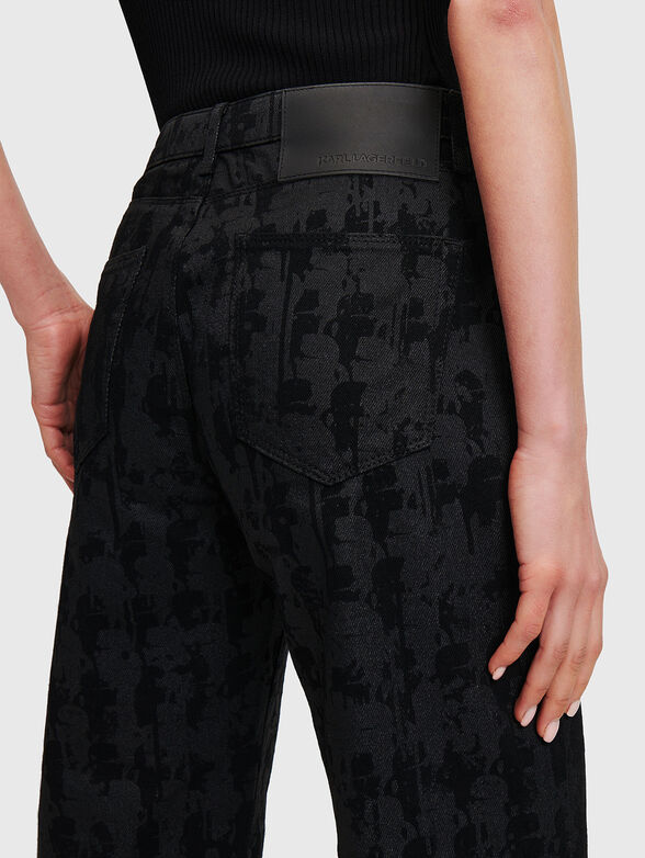 Black jeans with logo print - 3
