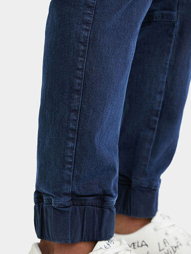 Blue pants with laces - 4