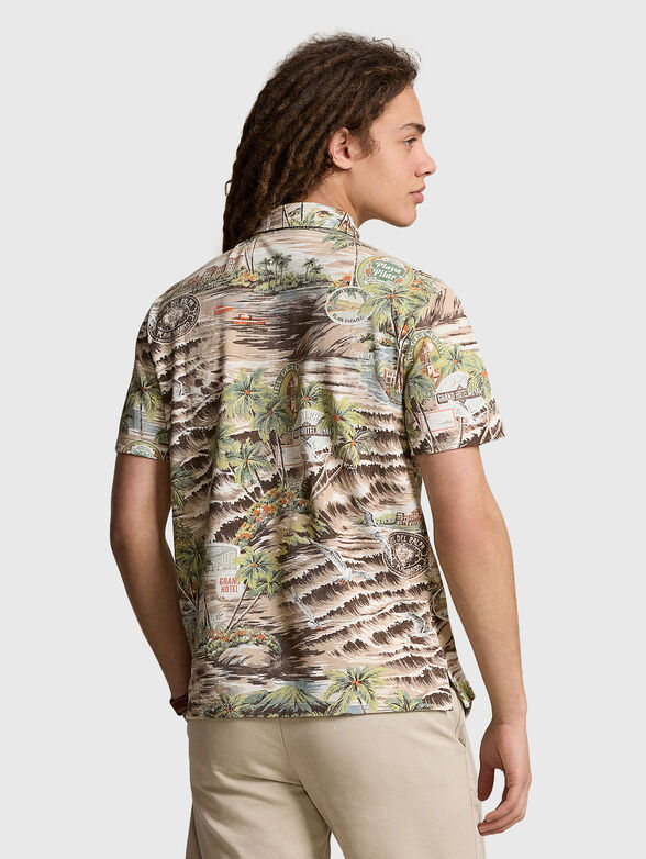 Polo shirt with tropical print - 3