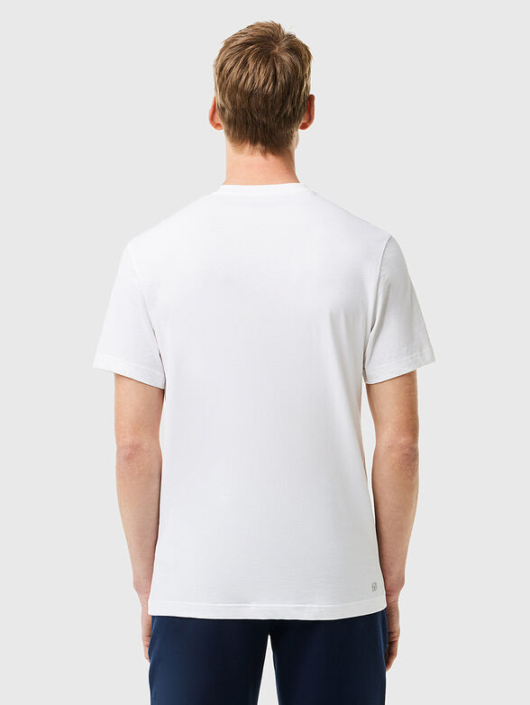 Black T-shirt with artistic logo print - 3