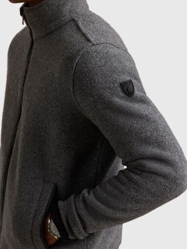 Gray zip up vest - 4