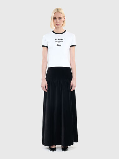 White T-shirt with contrasting print - 2
