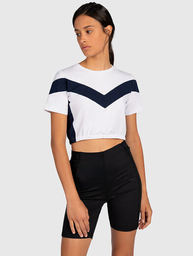 THAMINA cropped tee in black color - 1