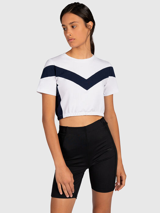 THAMINA cropped tee in black color