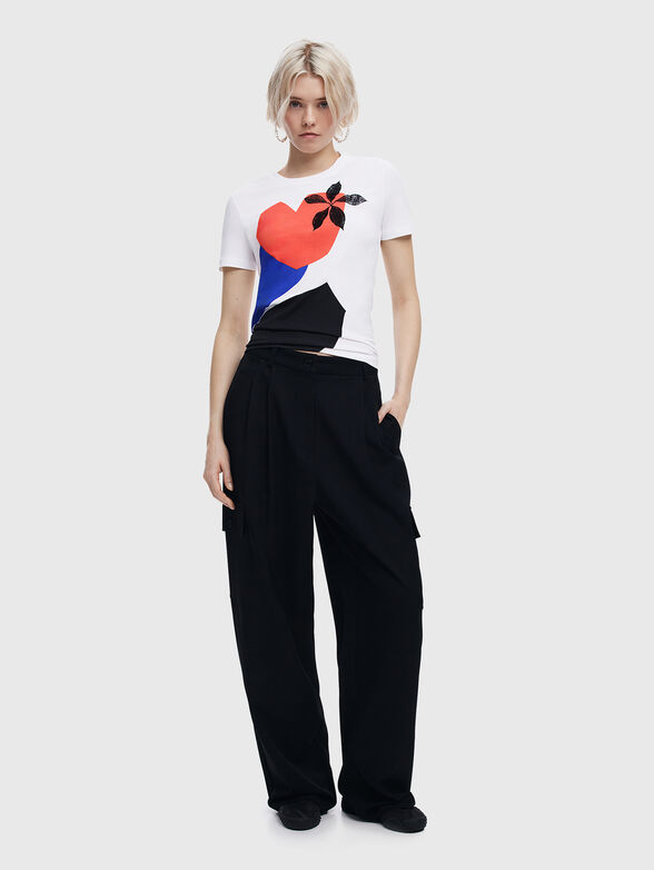 Cotton T-shirt with print - 1