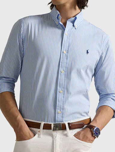 Striped cotton poplin shirt - 4