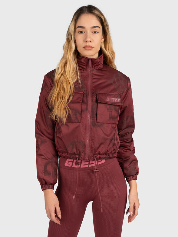 Padded jacket EVETTE in bordeaux color - 1