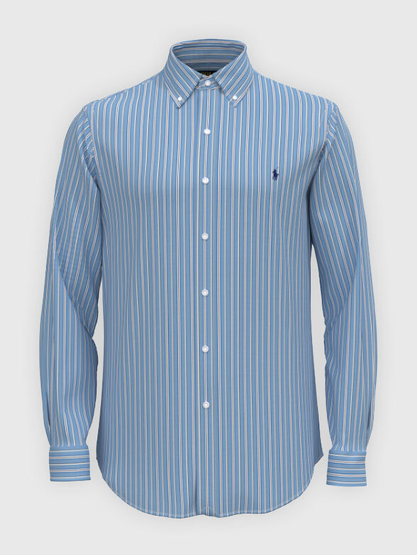 Striped cotton poplin shirt - 1