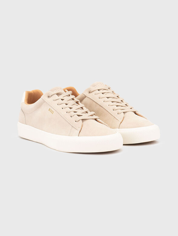 Sports shoes with logo in suede - 2