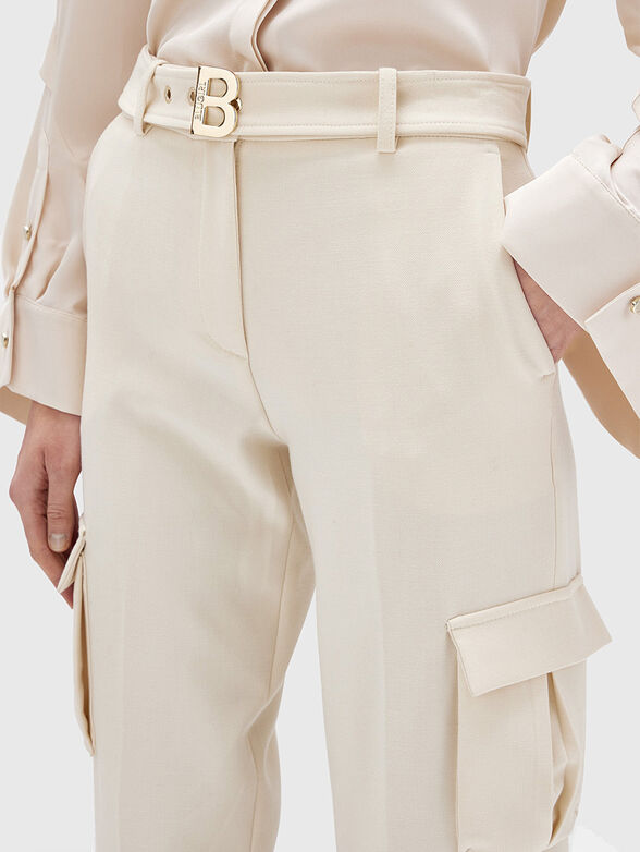 High-waisted cargo pants - 2