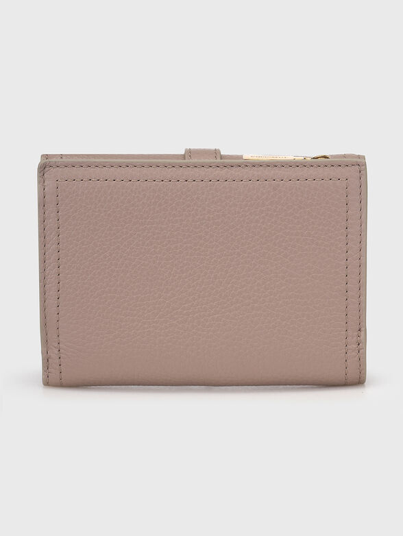 MAGALU beige leather wallet with gold accents - 2